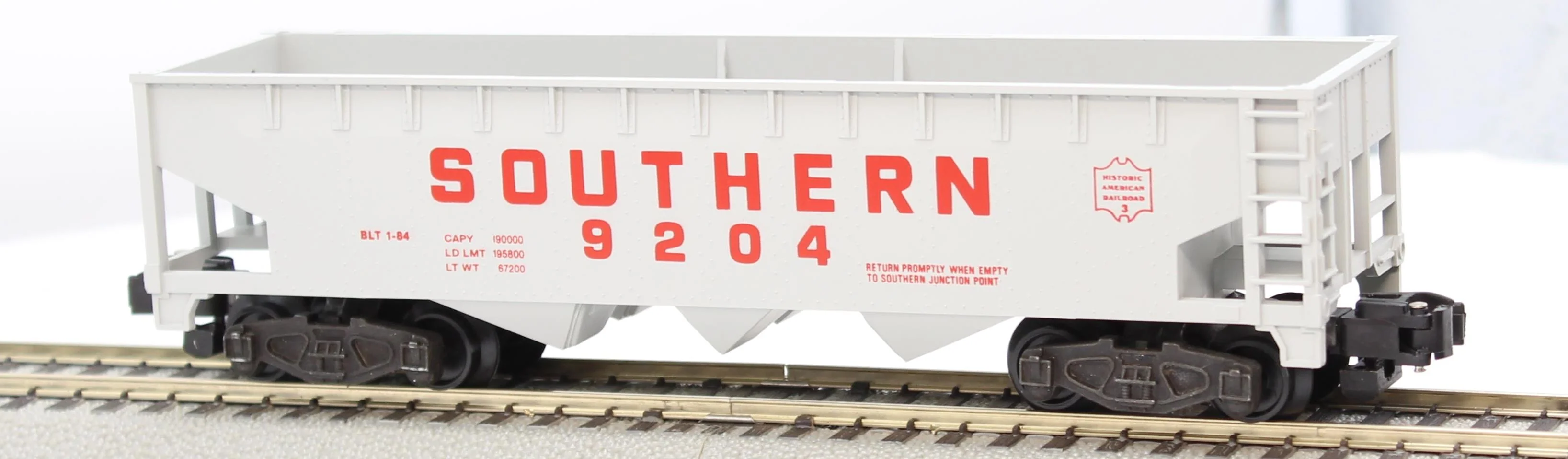 American Flyer 4-9204 SOUTHERN Hopper Car S Scale Like New - Image 4
