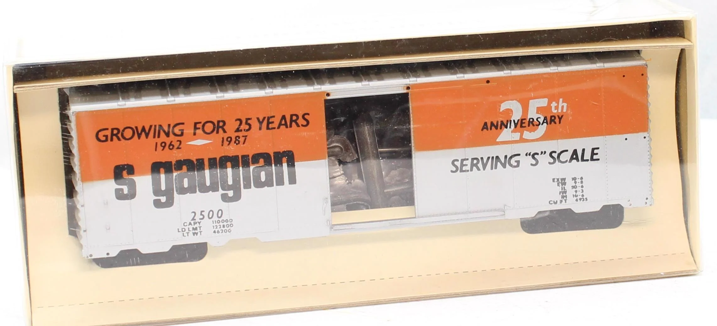 American Models S Gaugian 25th Anniversary box Car Kit S SCALE Like New
