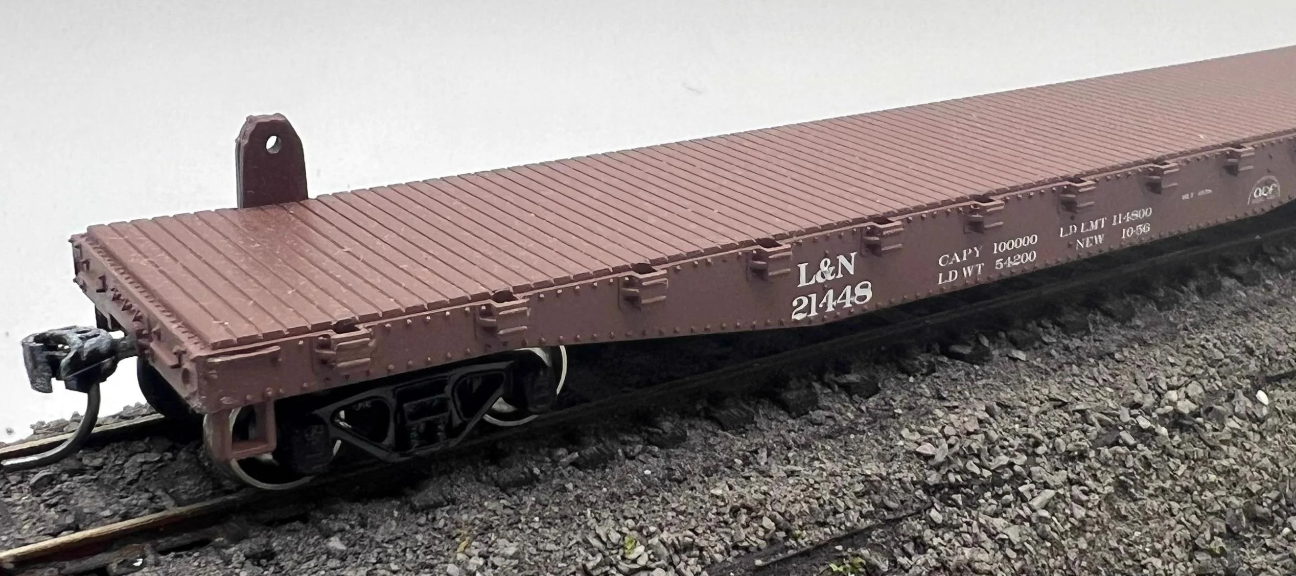 Athearn 1441 50' Flat Car Louisville & Nashville #21448 Assembled HO Scale Used - Image 2