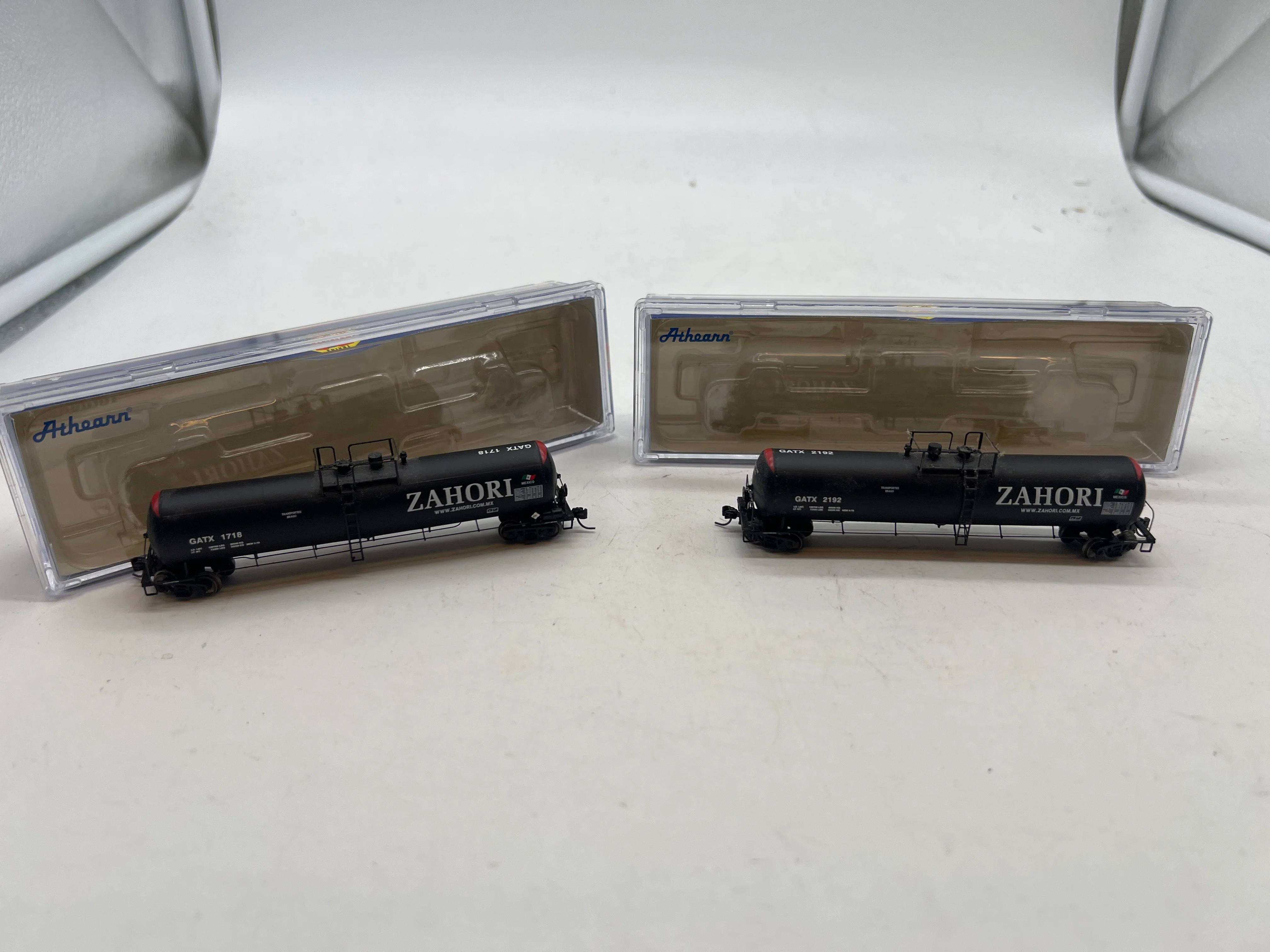 Athearn 1718 2192 GATX Zahori 30K Gallon Ethanol Tank Car 2 pack N SCALE Used Excellent - Image 2