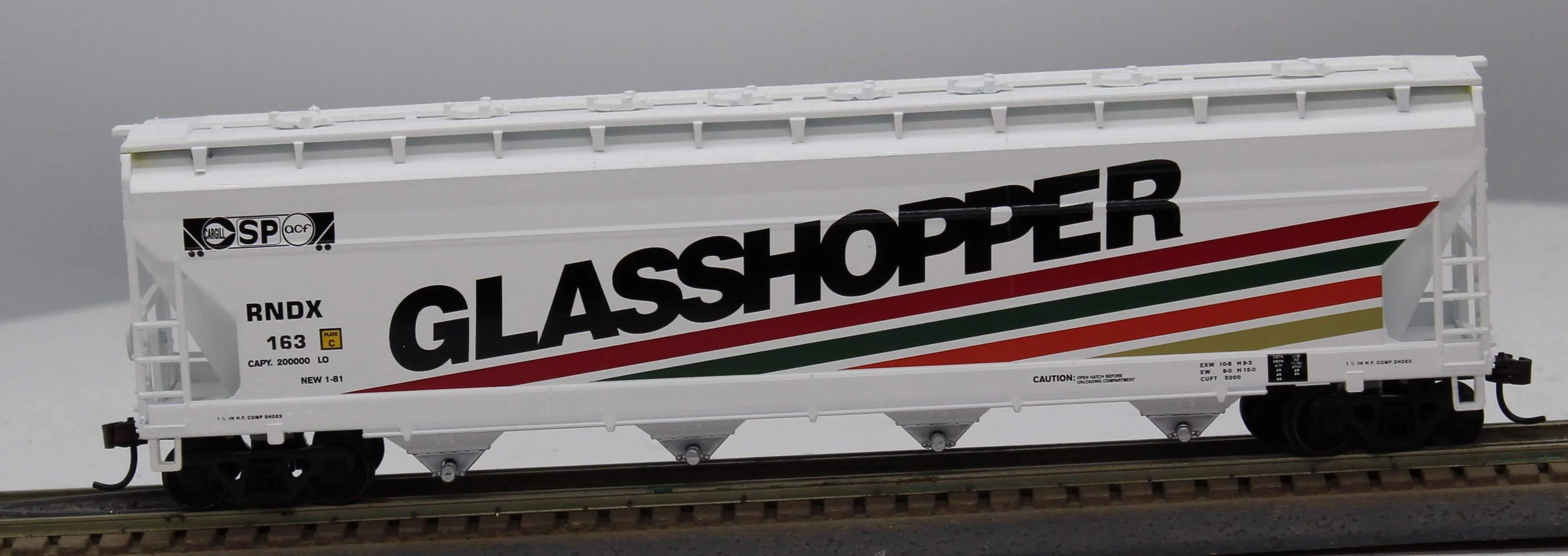 Athearn 7202 GLASSHOPPER ACF Centerflow Hopper Athearn Trains RNDX 163 HO Scale Like New