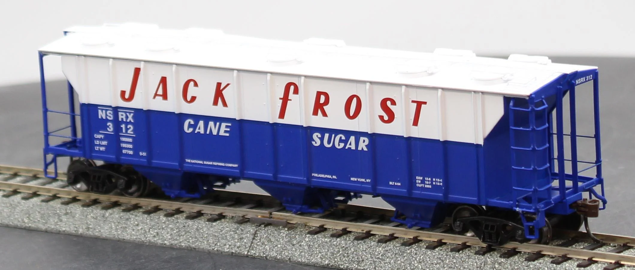 Athearn 93729 HO Scale Jack Frost Sugar PS 2893 Covered Hopper 312 NEW - Image 4