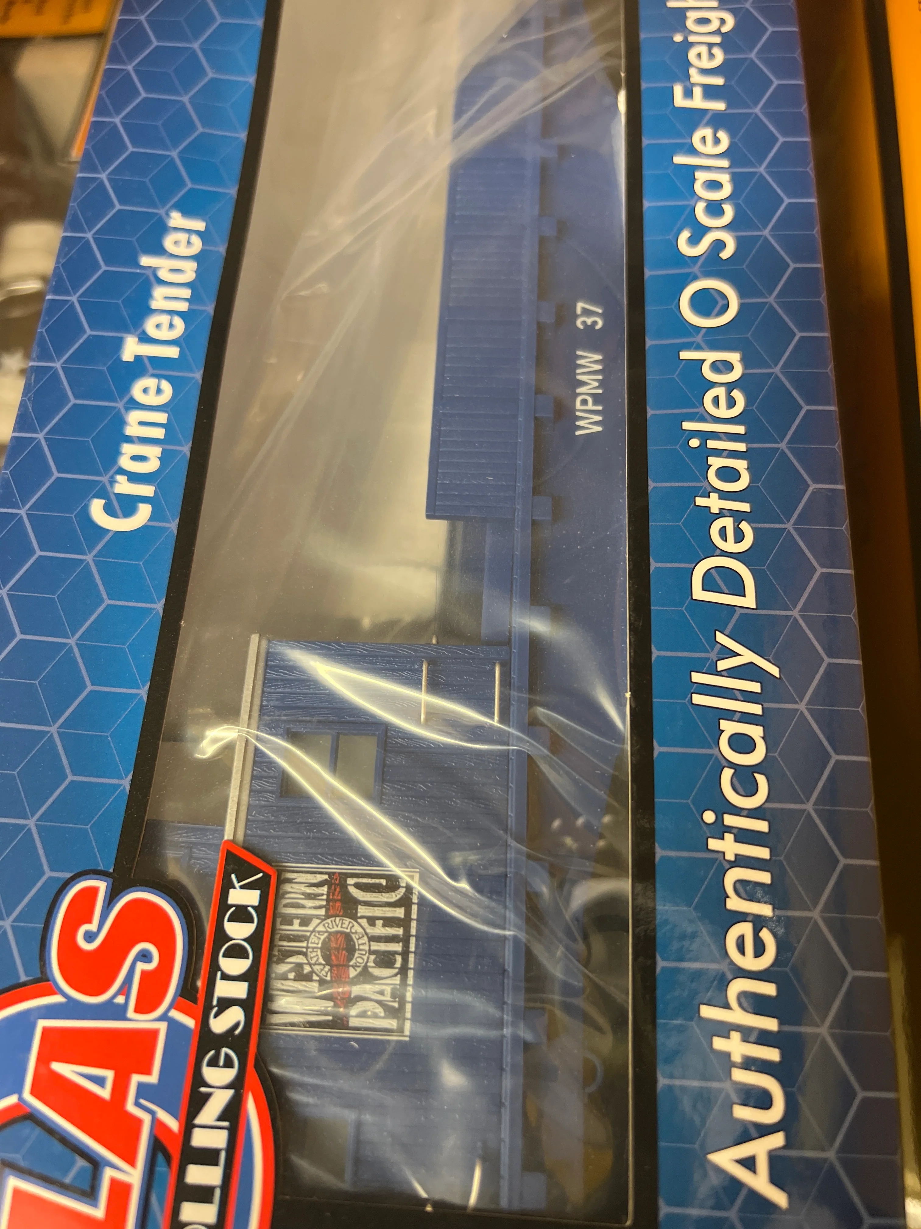Atlas 3001242, 3001248 Western Pacific Crane Car and Crane Tender (Set of 2) O Scale blue NEW - Image 3