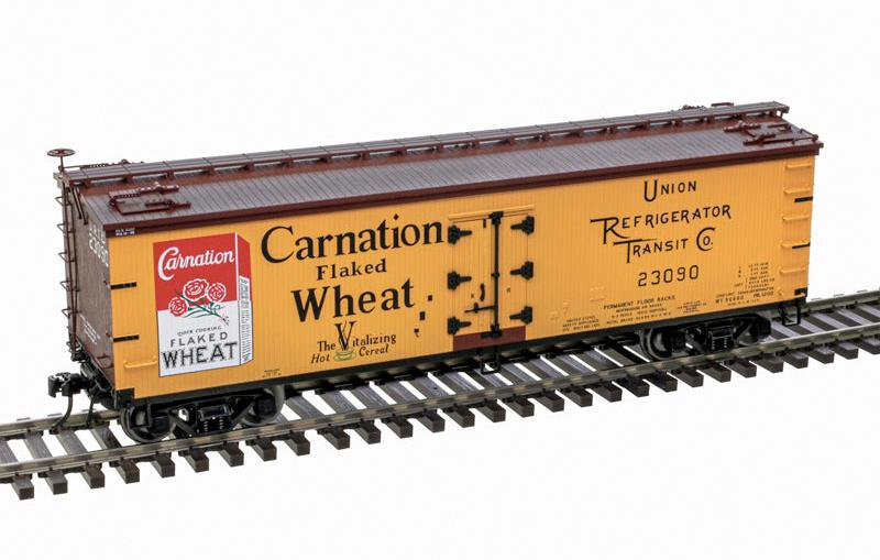 Atlas 3001682-2 Carnation Flaked Wheat 40' Wood Refrigerator Car #23092 l O Scale NEW