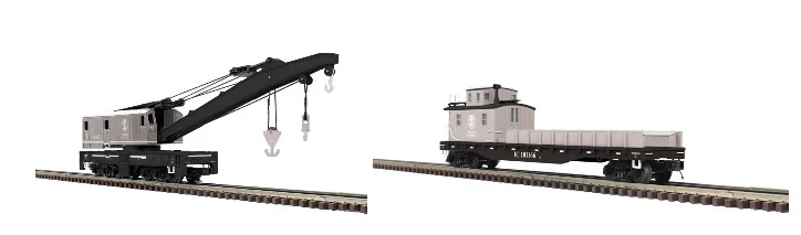 Atlas 3001744 Illinois Central Crane Car AND 3001750 Tender PREMIER (Set of 2) LIMITED O Scale NEW