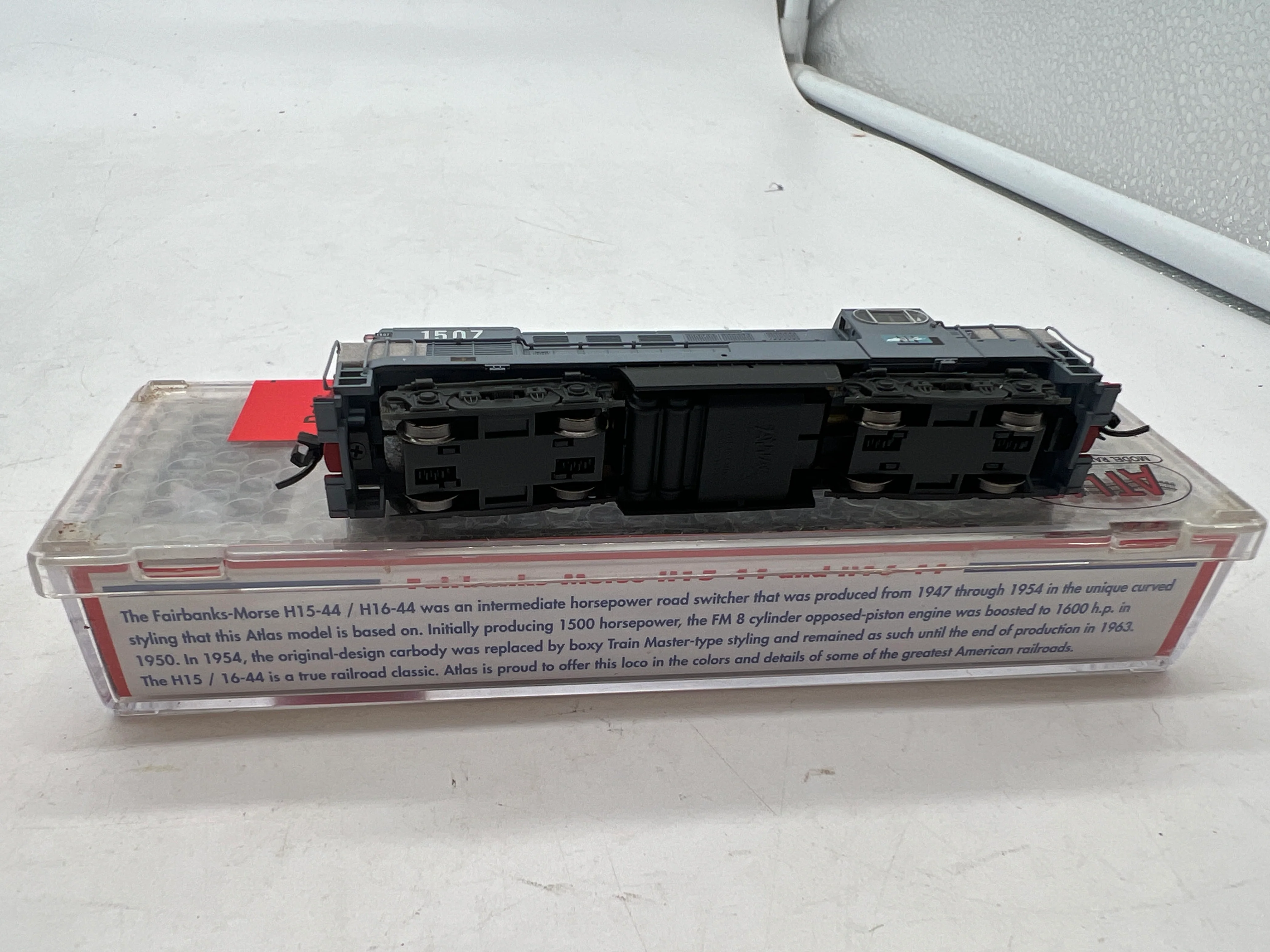 Atlas 52160 LONG ISLAND H16-44 DIESEL LOCOMOTIVE 1507 DECODER READY N SCALE Like New - Image 3