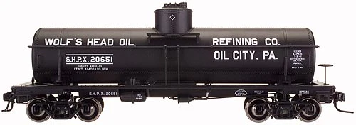 Atlas 8655-8  Wolf's Head Oil --Oil City PA-- 8,000 Gallon Tank Car 3rl  O SCALE NEW