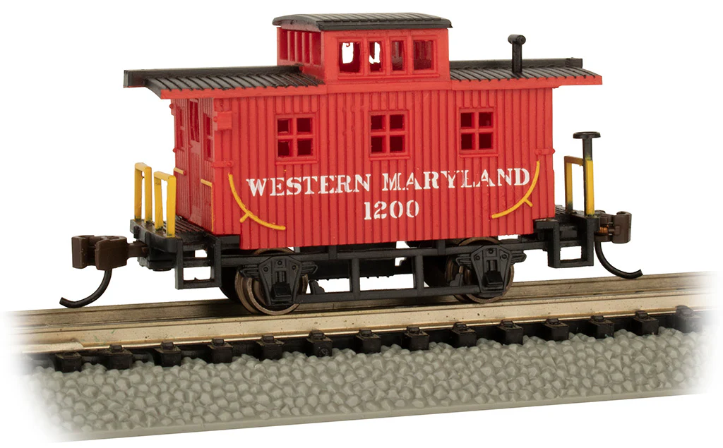 Bachmann 15755 OLD-TIME BOBBER CABOOSE - WESTERN MARYLAND #1200 N SCALE NEW