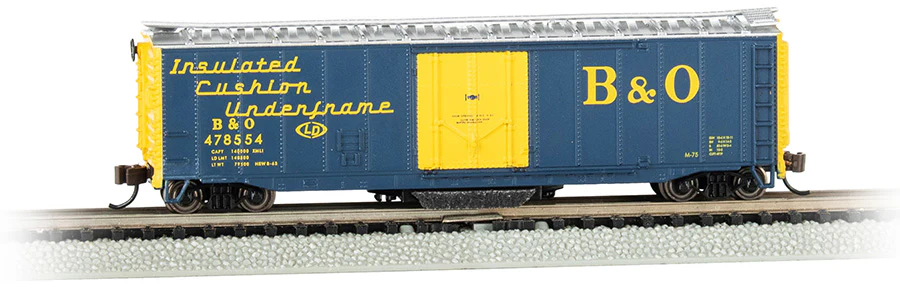 Bachmann 16368 TRACK-CLEANING 50' PLUG-DOOR BOX CAR - B&O #478554 N SCALE NEW