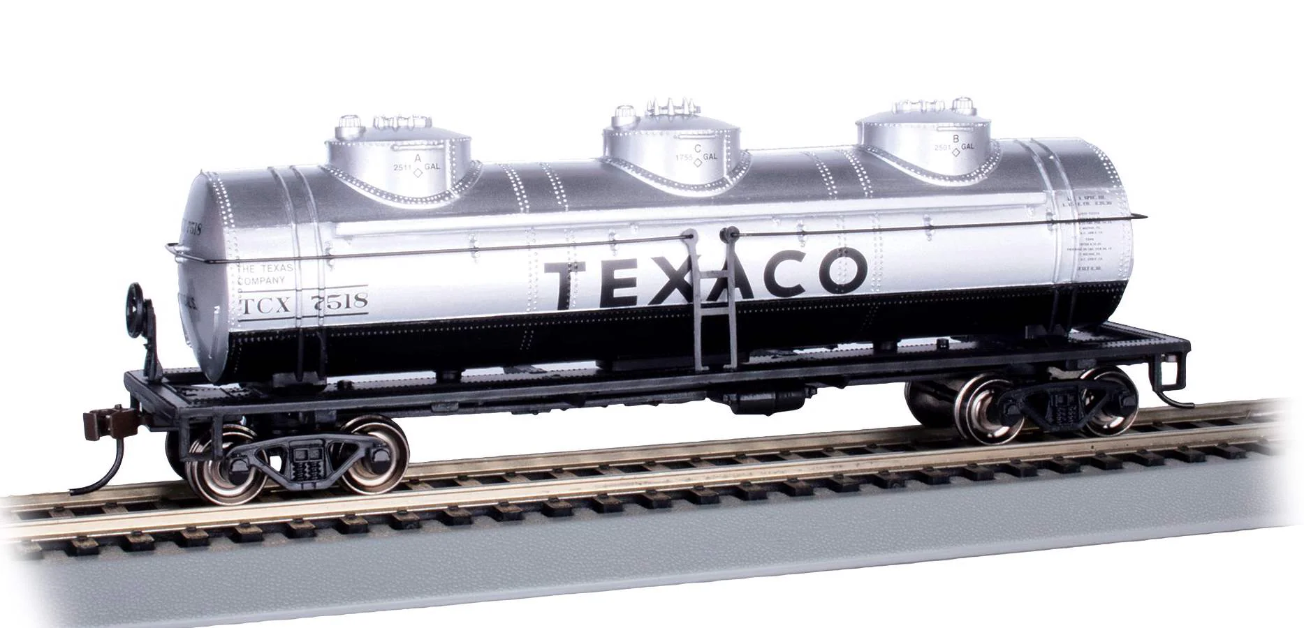 Bachmann 17112 40' THREE-DOME TANK CAR - TEXACO #7518 HO SCALE NEW - Image 3