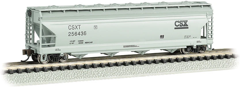 Bachmann 17557 ACF 56' 4-BAY CENTER FLOW HOPPER - CSX #256436 N SCALE NEW