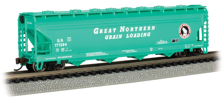 Bachmann 17561 ACF 56' 4-BAY CENTER FLOW HOPPER - GREAT NORTHERN #171304 (GREEN) N SCALE NEW - Image 4