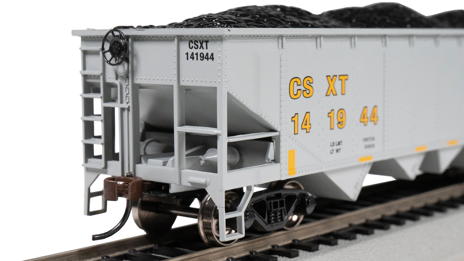 Bachmann 17615 40' QUAD HOPPER - CSX #141944 (GRAY & YELLOW) HO SCALE Like New - Image 3