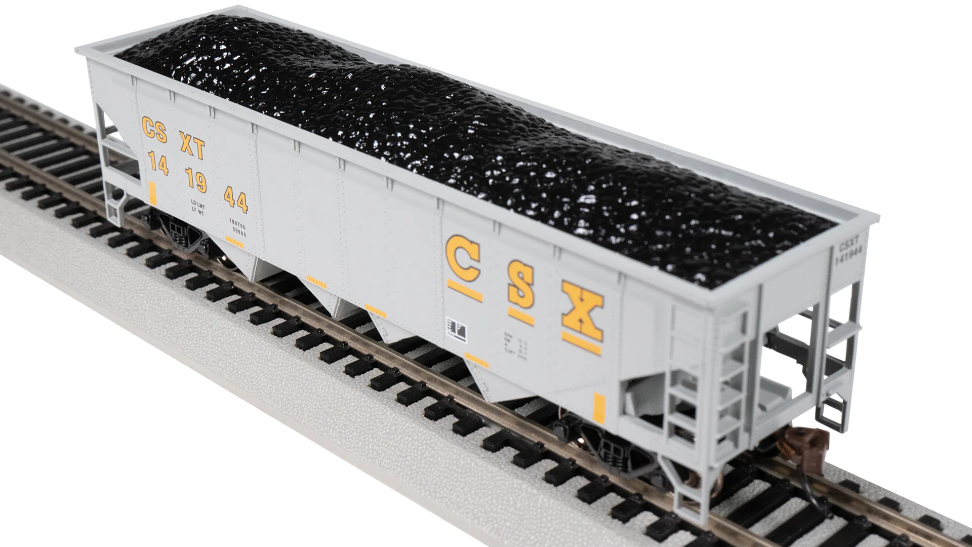 Bachmann 17615 40' QUAD HOPPER - CSX #141944 (GRAY & YELLOW) HO SCALE Like New - Image 4