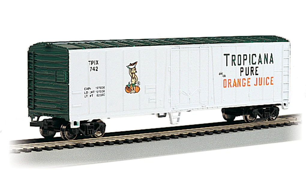 Bachmann 17947 Tropicana White & Green 50' Steel Reefer Car HO Scale