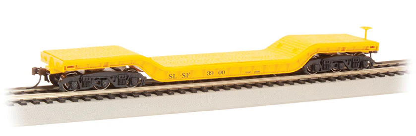 Bachmann 18343 52' CENTER-DEPRESSED FLAT CAR - FRISCO #3900 (HO SCALE) Like New - Image 2