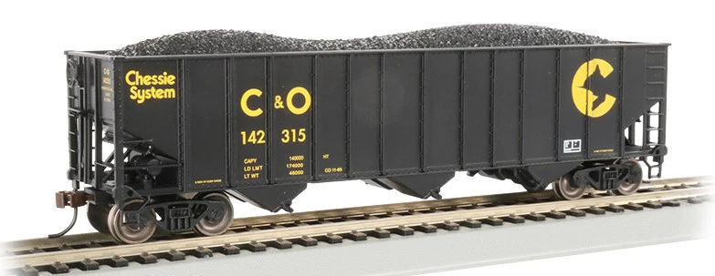 Bachmann 18744 Chessie Chesapeake & Ohio - Beth Steel 100 Ton 3 Bay Hopper #142315 HO Scale NEW