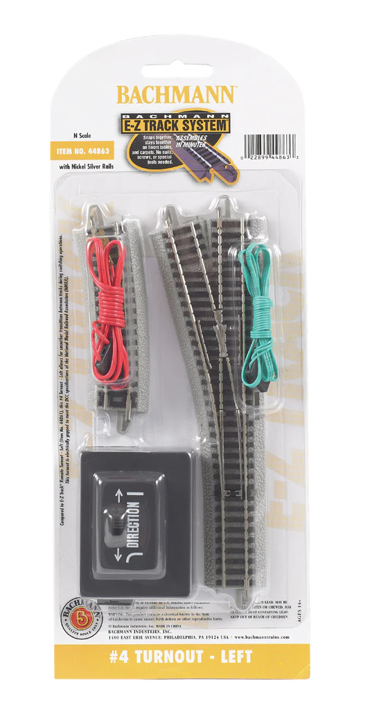 Bachmann 44863 #4 TURNOUT - LEFT  N SCALE limited NEW