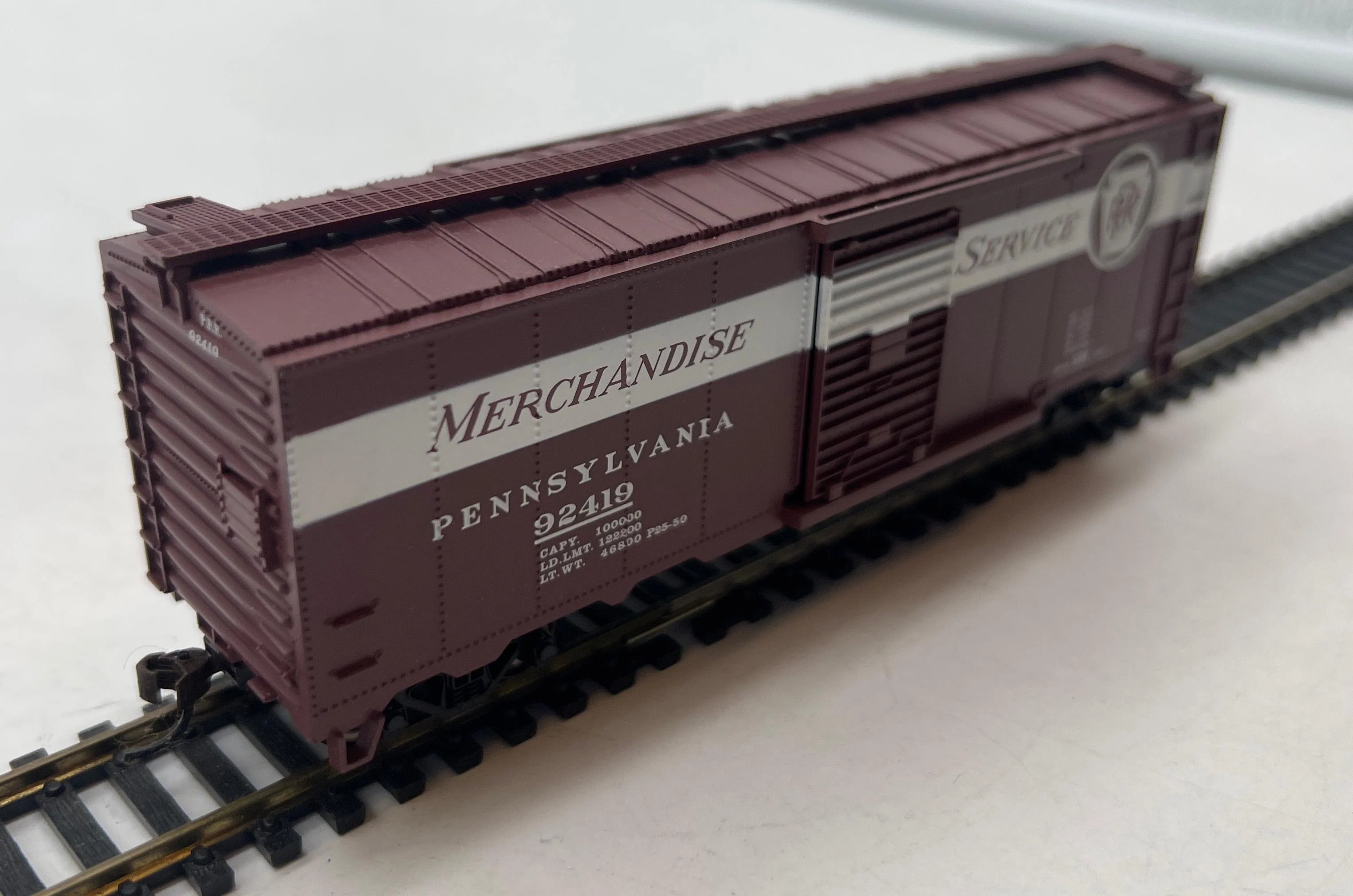 Bachmann Silver Series 17014 Pennsylvania Railroad PRR Pullman-Standard 40' Steel Boxcar HO SCALE Used Excellent - Image 2