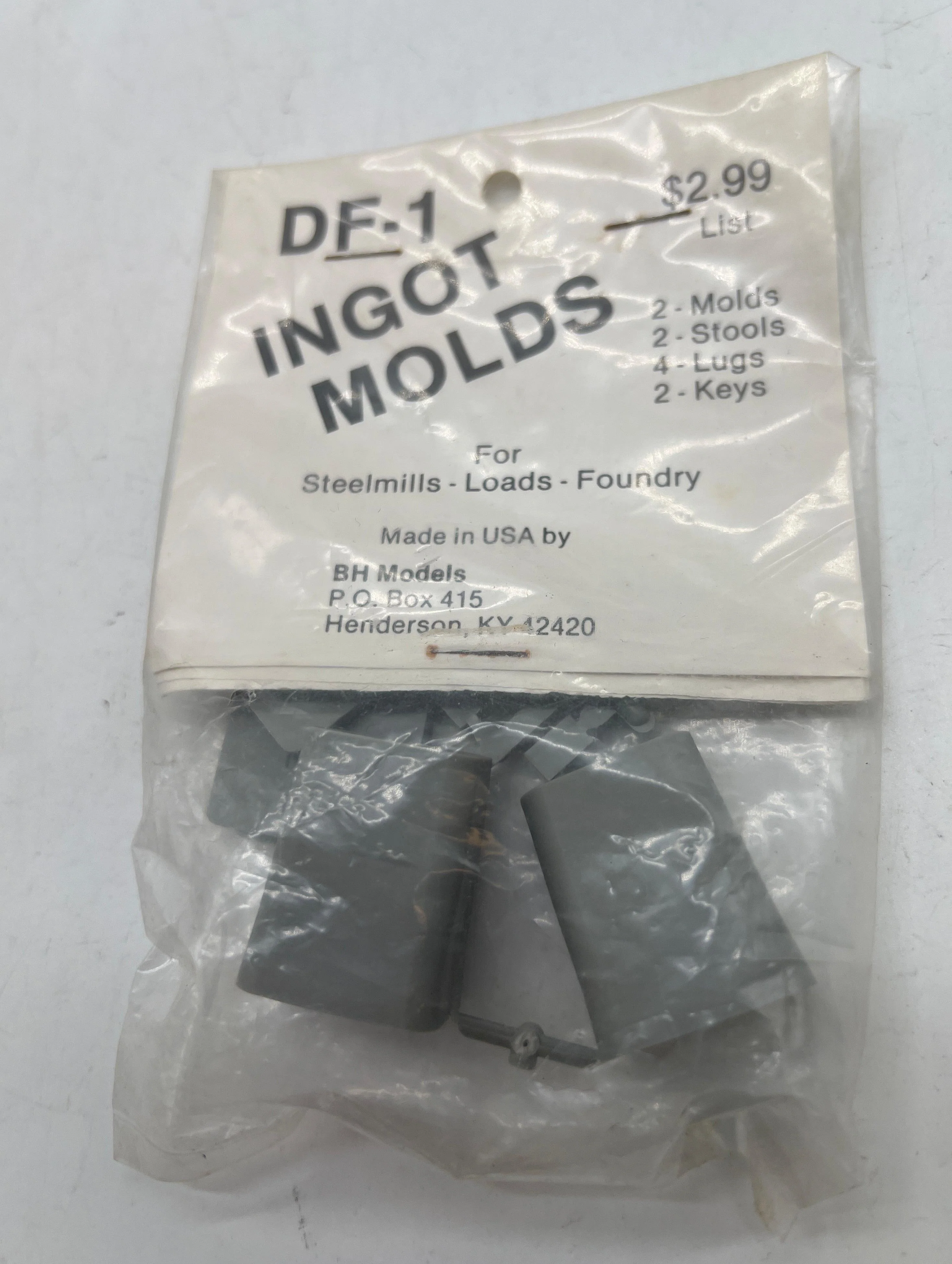 BH Models DF-1 Ingot Molds HO SCALE NEW