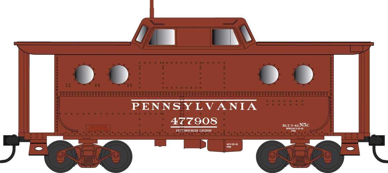 Bowser 42535 PENNSYLVANIA RAILROAD Class N5C Steel Cabin Car #477950 HO Scale NEW