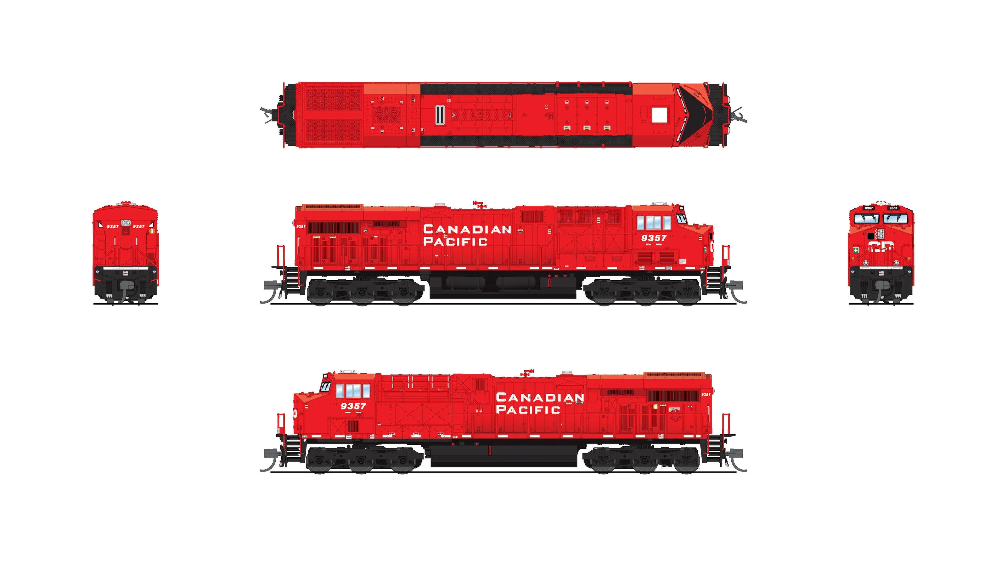 Broadway Limited 8614 CANADIAN PACIFIC CP GE ES44AC CP 9357 Action Red DCC with Paragon4 Sound N SCALE NEW - Image 12
