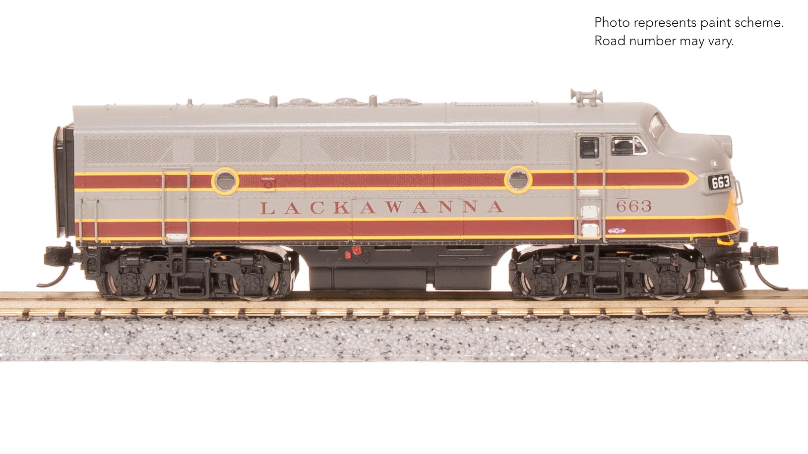 Broadway Limited 9227 EMD F3A Lackawanna DLW 664 Diesel Locomotive As Appears Today DCC-Ready N SCALE Like New - Image 3