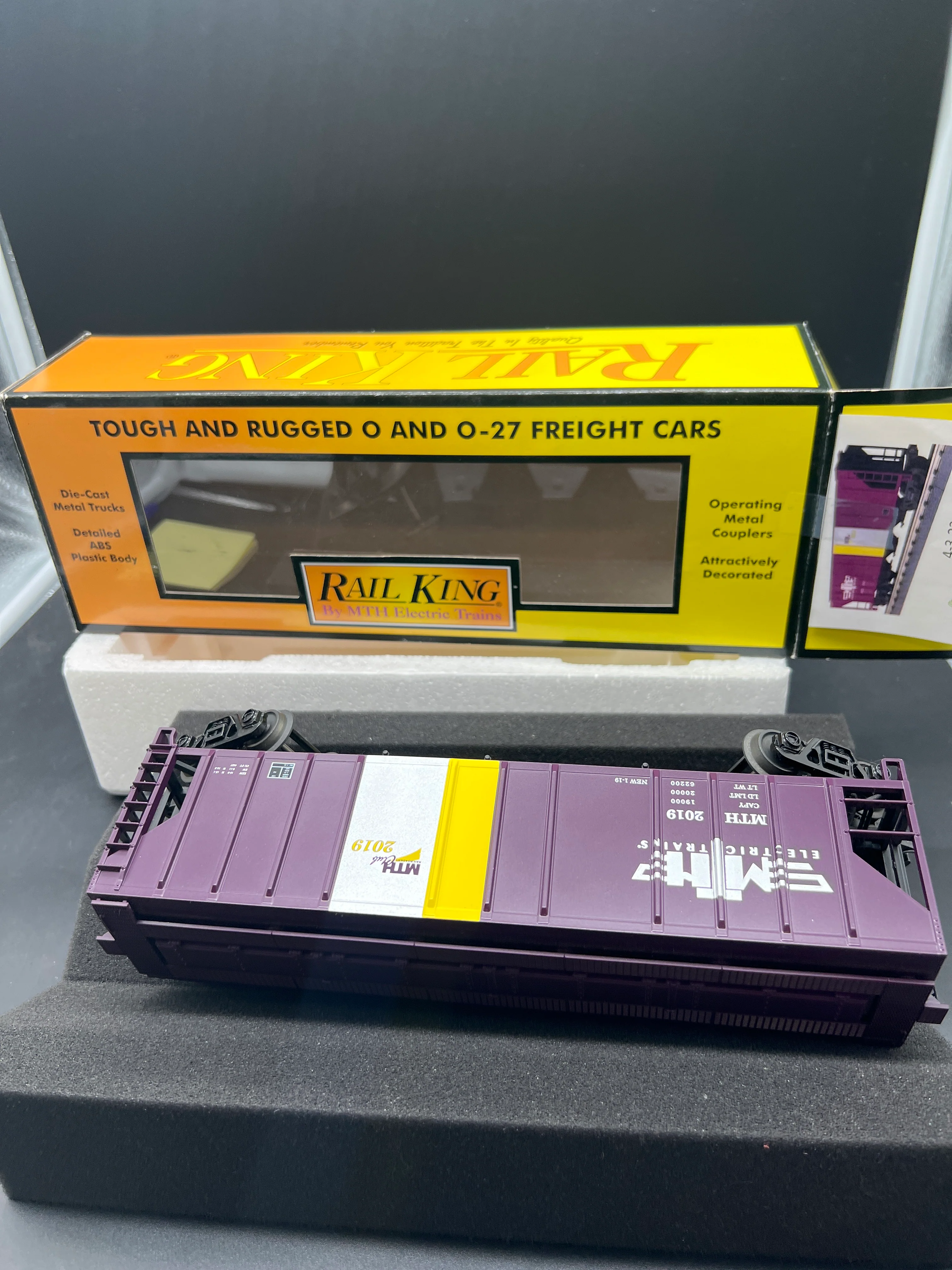 MTH 30-75634 MTHRRC 2019 PS-2 Discharge Hopper Car O scale Used LN - Image 3
