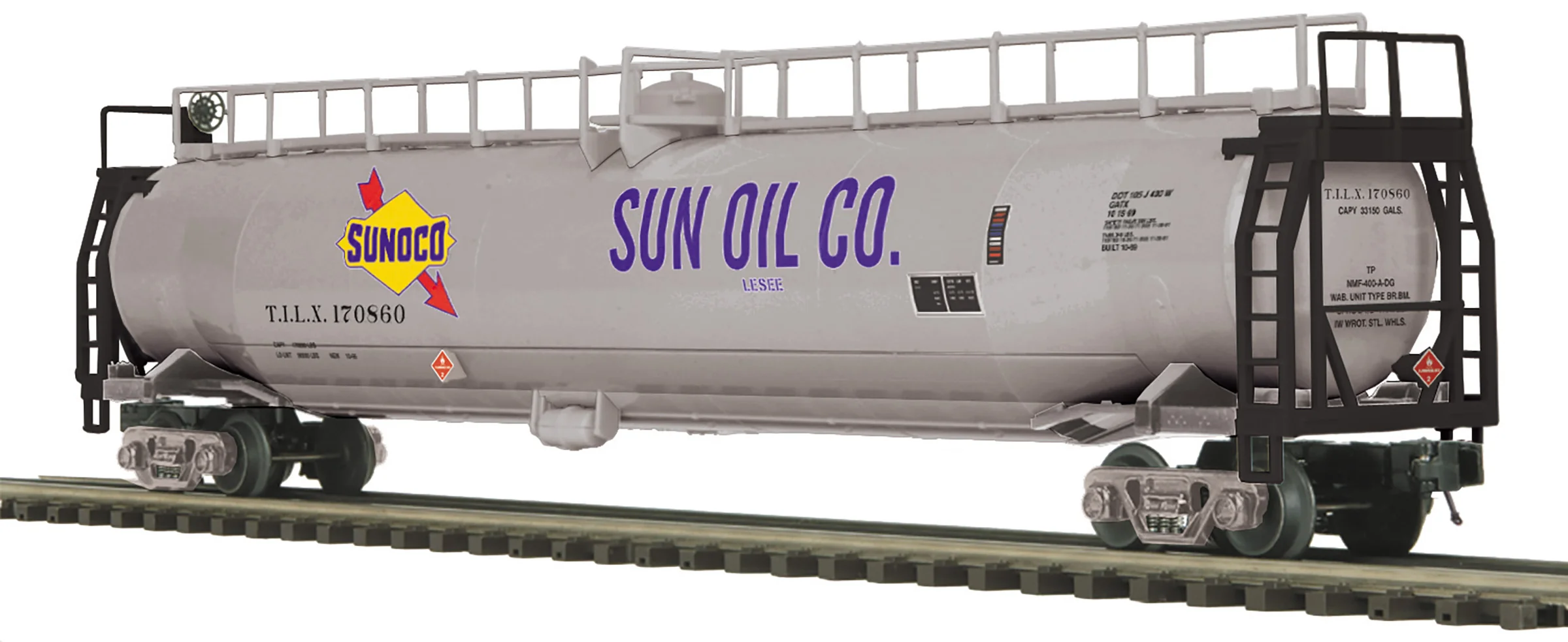 MTH Premier 20-96820 Sunoco 33K Gallon Tank Car Limited Brady's Exclusive No. TILX 170860 o scale new