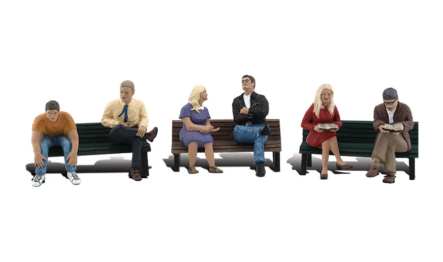 Woodland Scenics WDS 1924 People on Benches HO Figures