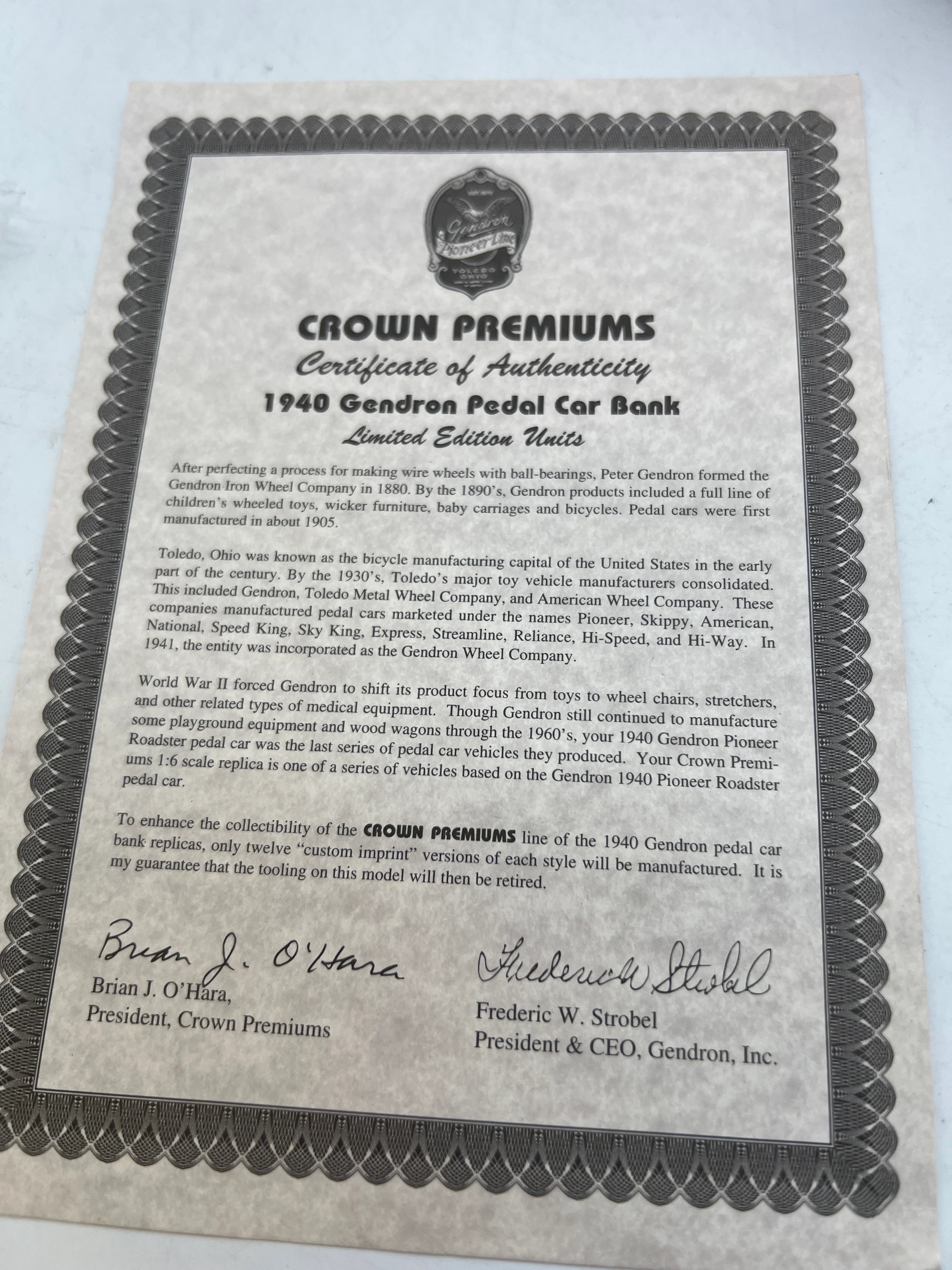 Crown Premiums 40GDNCL05 Heinz Pedal Car Collectible Toy 1/6 Scale NEW - Image 6