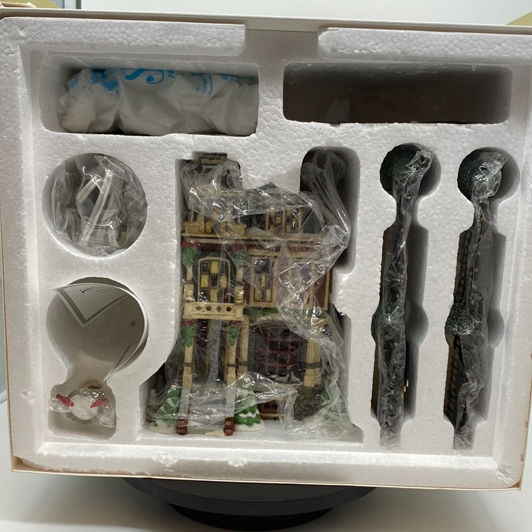 Department 56 Dickens Village Series 56.58352 Chancery Corner gift set MISSING TREES - Image 2
