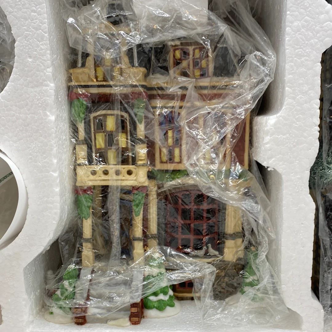 Department 56 Dickens Village Series 56.58352 Chancery Corner gift set MISSING TREES - Image 3