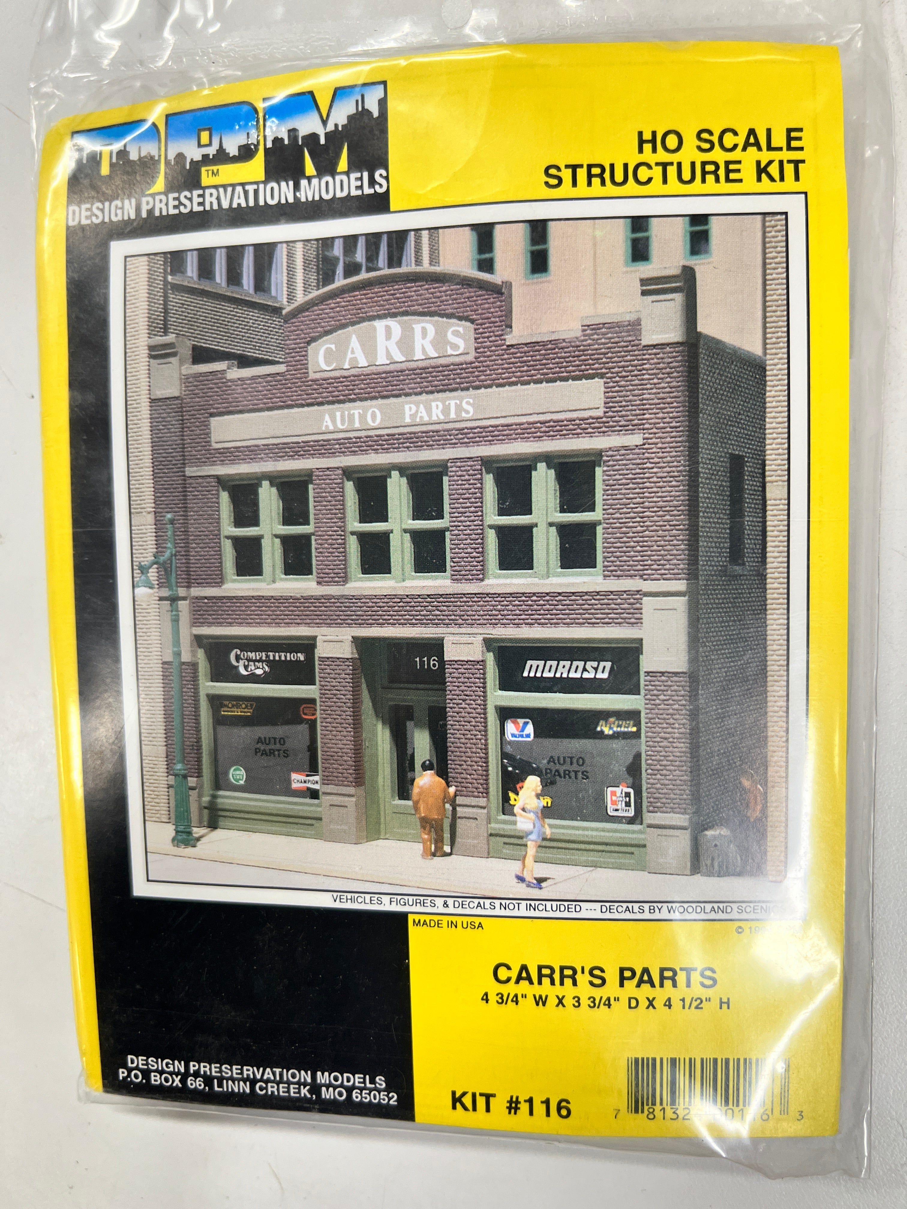 Design Preservation Models DPM 116 Carr's Parts kit HO SCALE