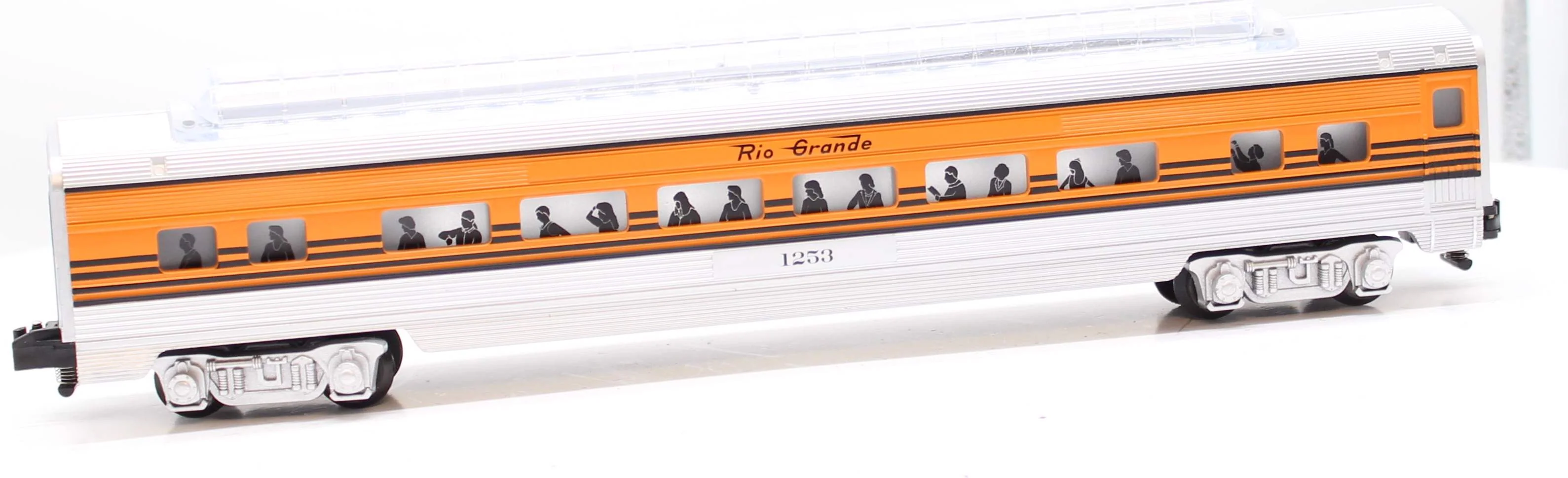 Gilbert American Flyer 6-49943 S Gauge Rio Grand Streamliner Full Vista Dome Car 1253 S SCALE Like New - Image 8