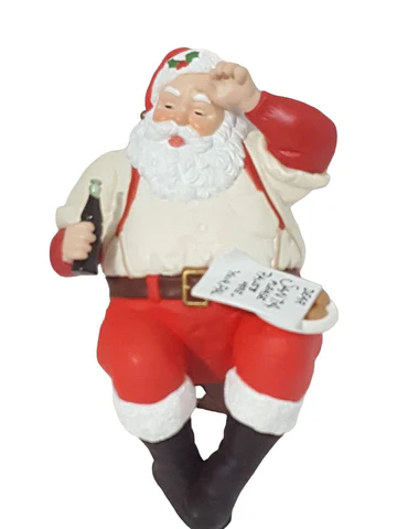 Hallmark  Ornament 1992 Please Pause Here  Coca Cola Santa - Image 2