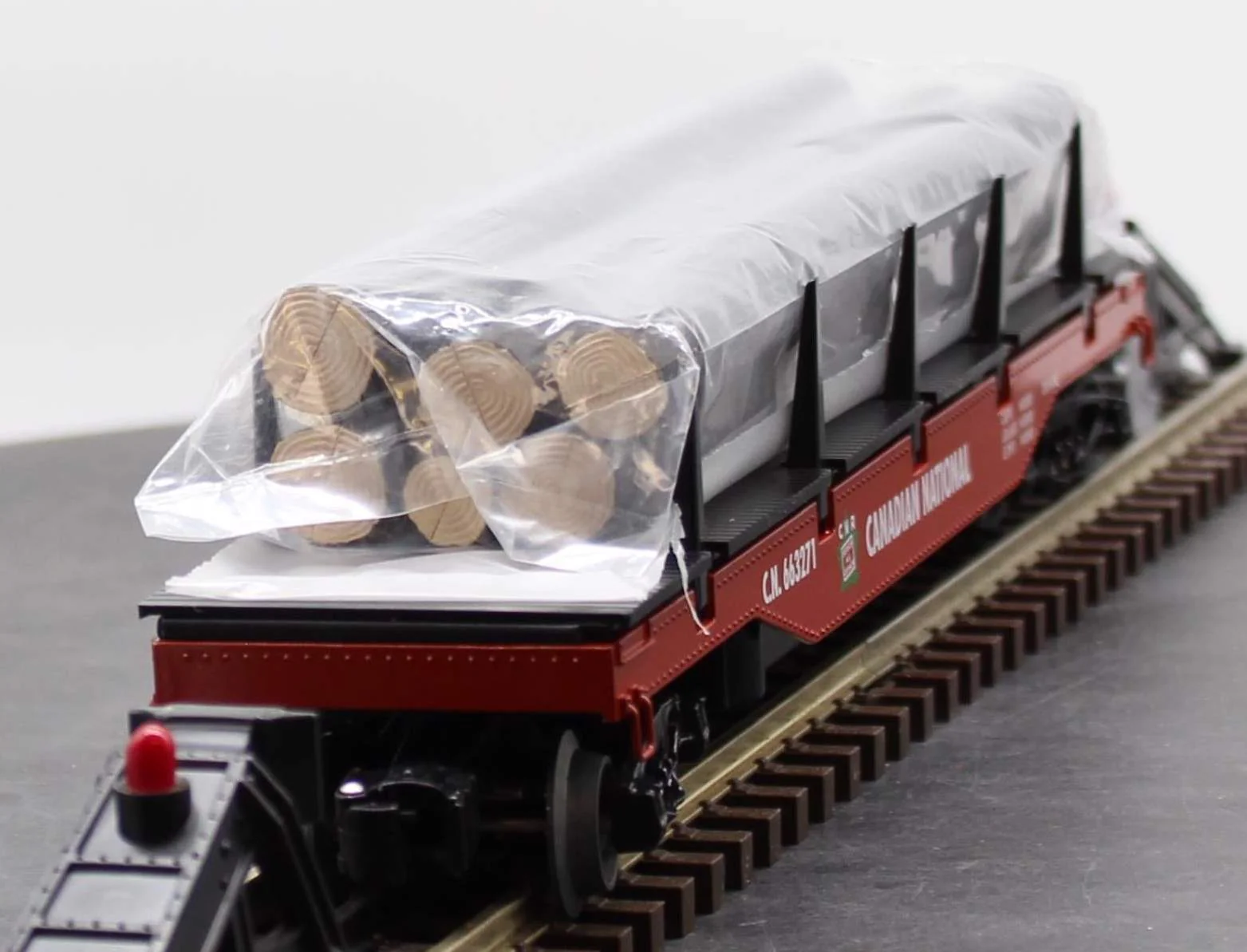 K-Line by Lionel CN Canadian National Log Dump Car 6-21708 O SCALE Like New - Image 2