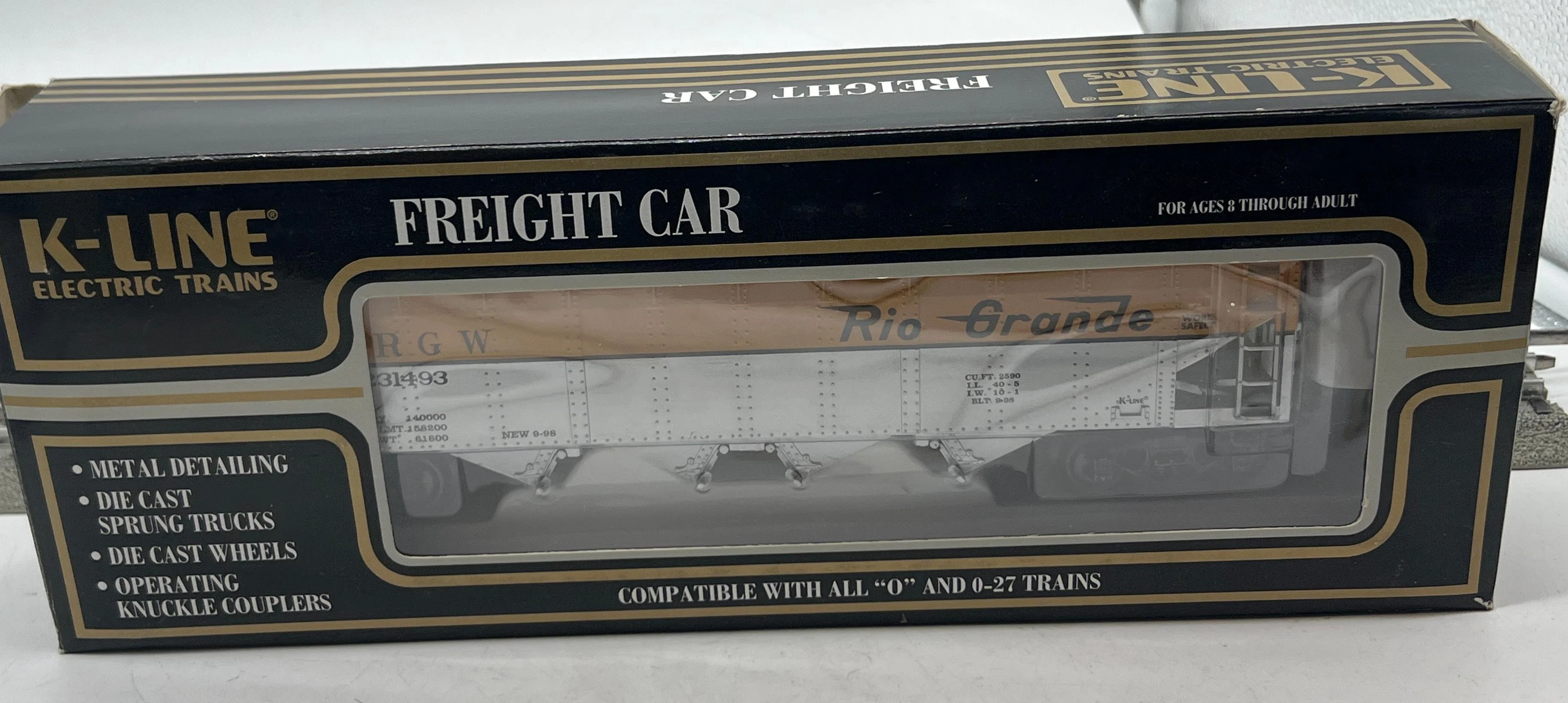 K-LINE Classic 623-1493 Rio Grande 4-Bay Hopper 6231493 k623-1493 O SCALE Like New - Image 3