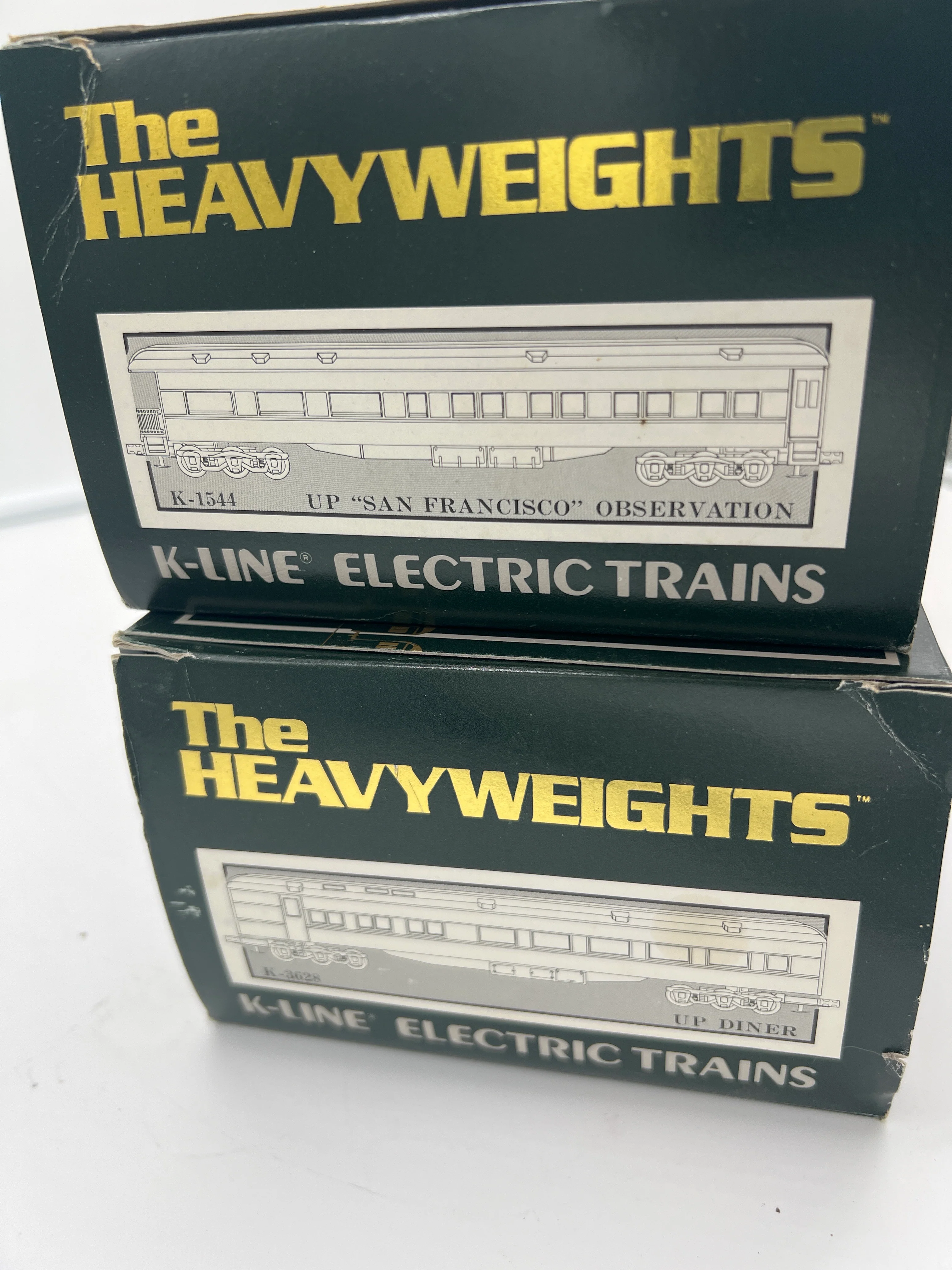 K-Line K-3628, K-1544 Union Pacific Overland Ltd Heavyweight Passenger Car Set (Set of 2) Gray, Diner & Observation Cars O Scale Used Excellent - Image 16