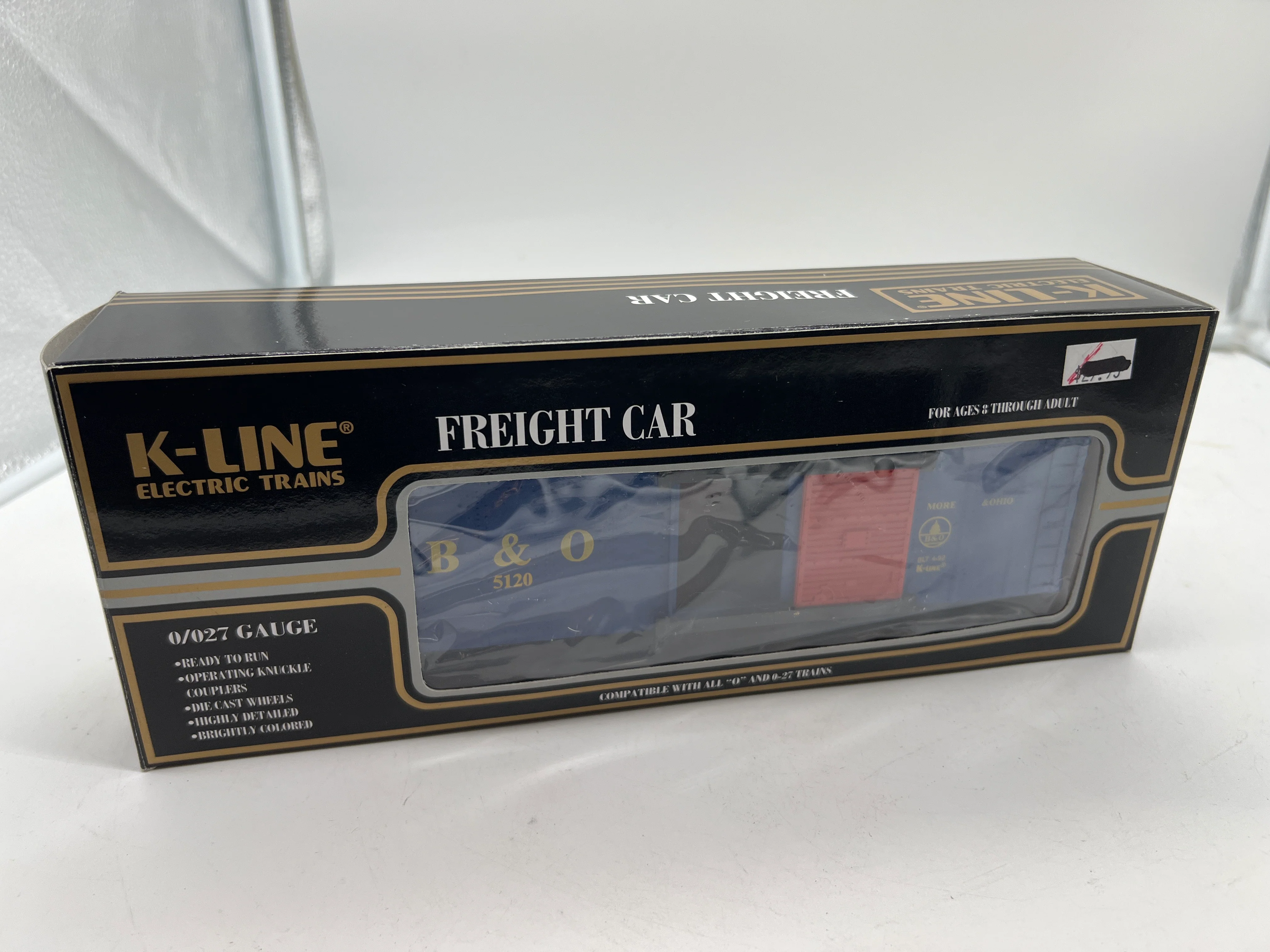 K-Line k-5120 Baltimore Ohio Blue Orange Boxcar O SCALE Like New - Image 5