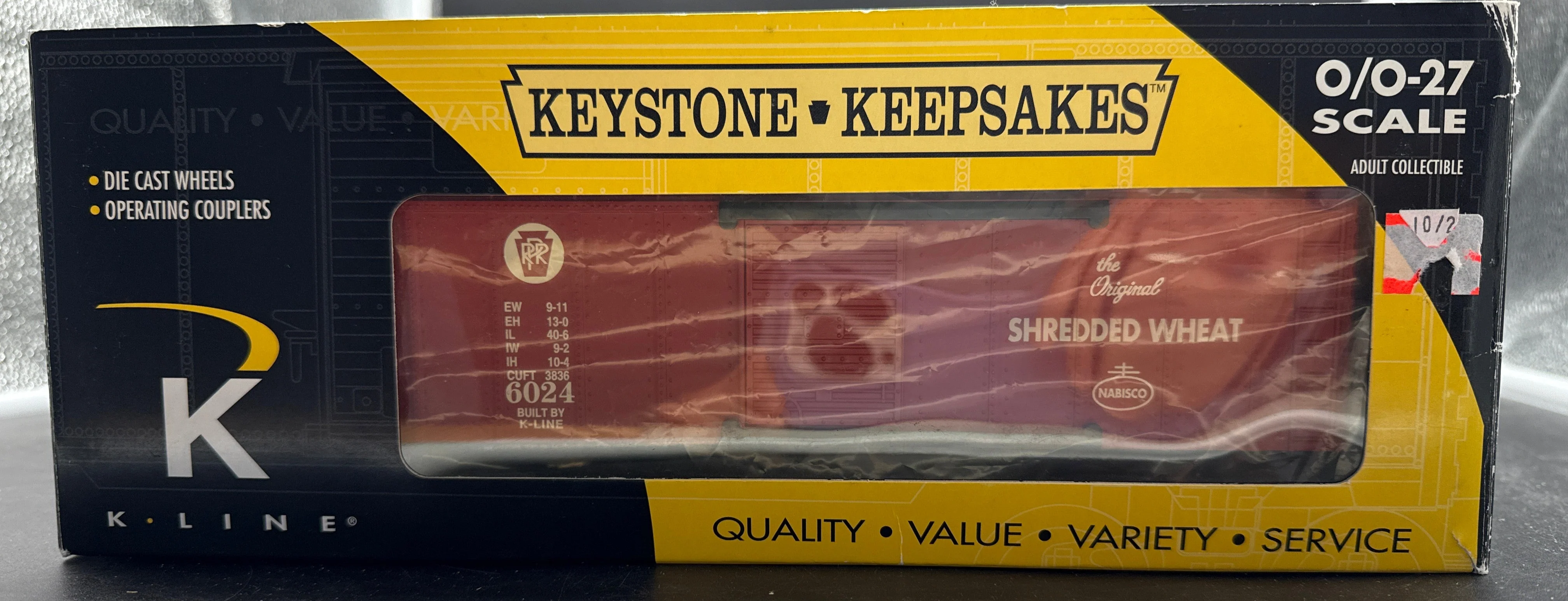 K-Line K-515505 Pennsylvania Railroad PRR Boxcar Nabisco Shredded Wheat #6024 Used Excellent - Image 2
