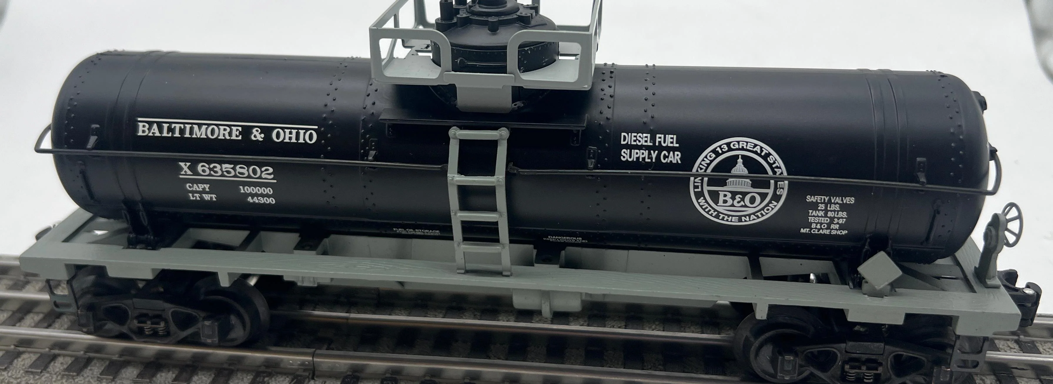 K-Line K-635802 Baltimore & Ohio Single Dome Tank Car O SCALE Like New