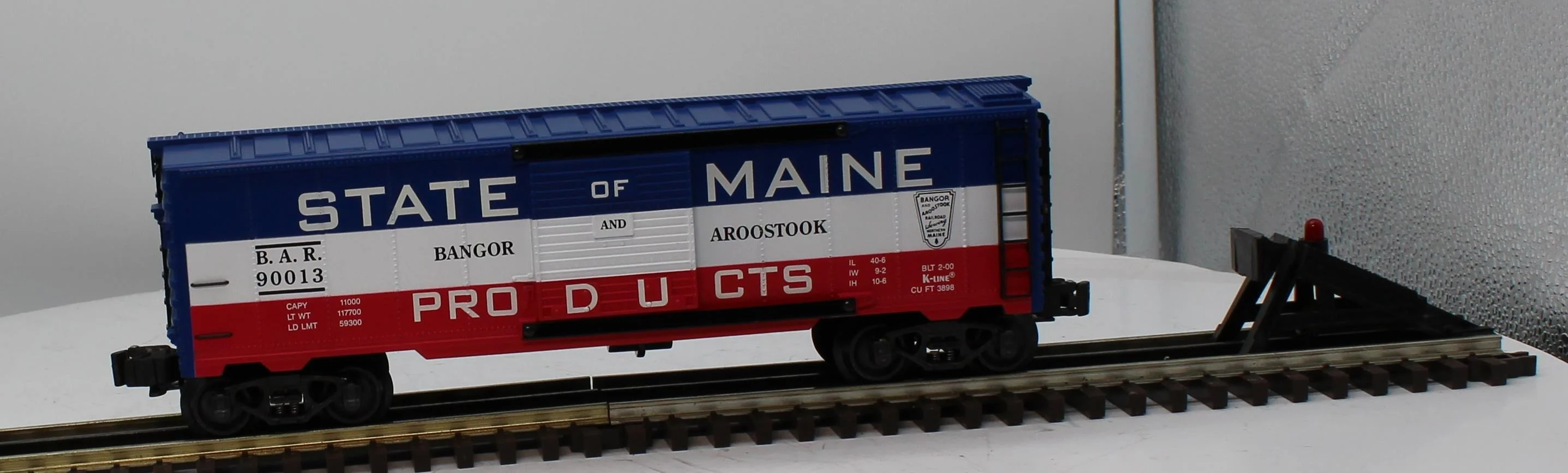 K-Line K-90013IC KCC state of Maine Classic box car O SCALE Like New - Image 4