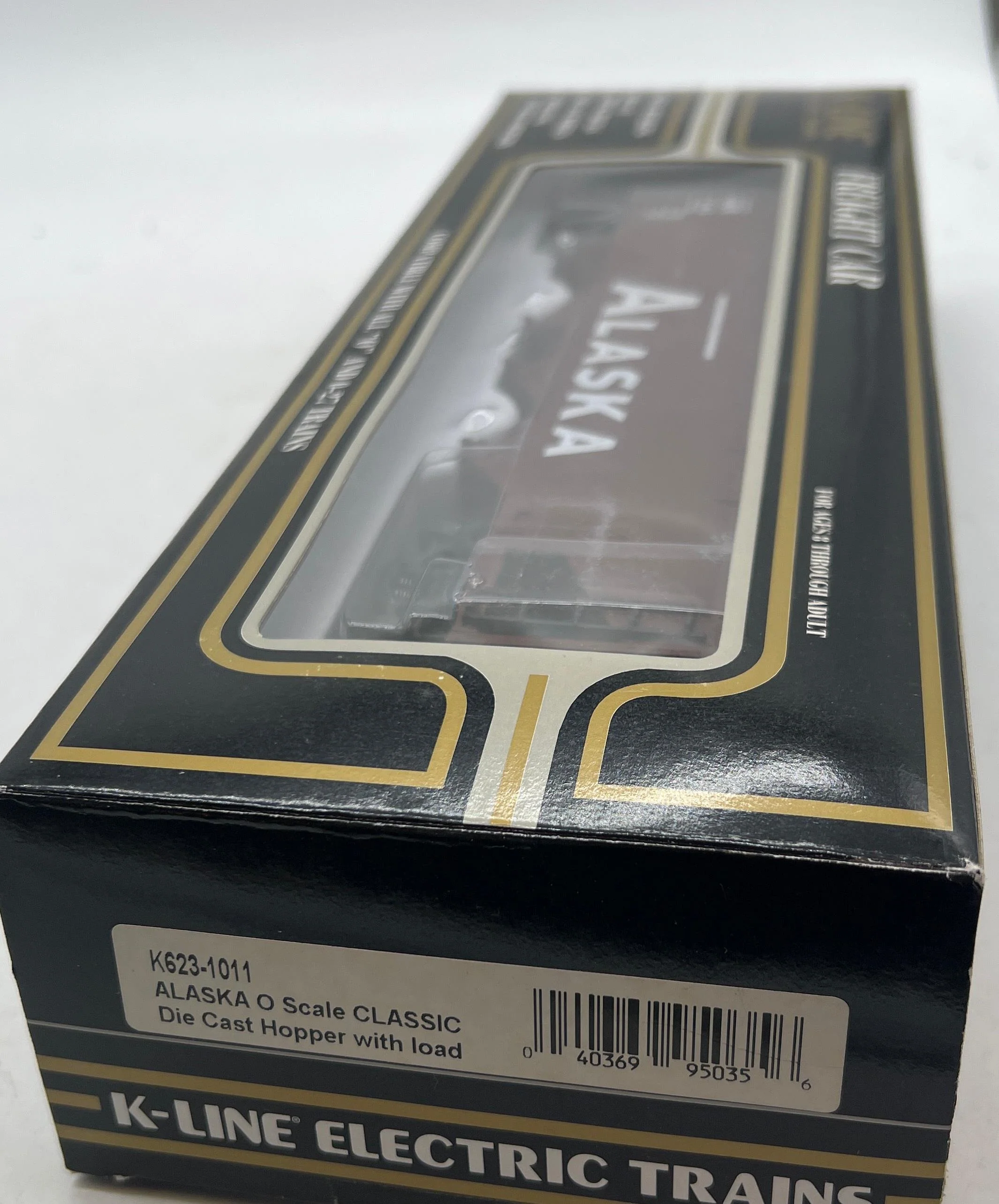 K-line  K623-1011 Alaska Diecast Hopper k623-1011  w/ Snowy Coal Load O Scale Like New - Image 5
