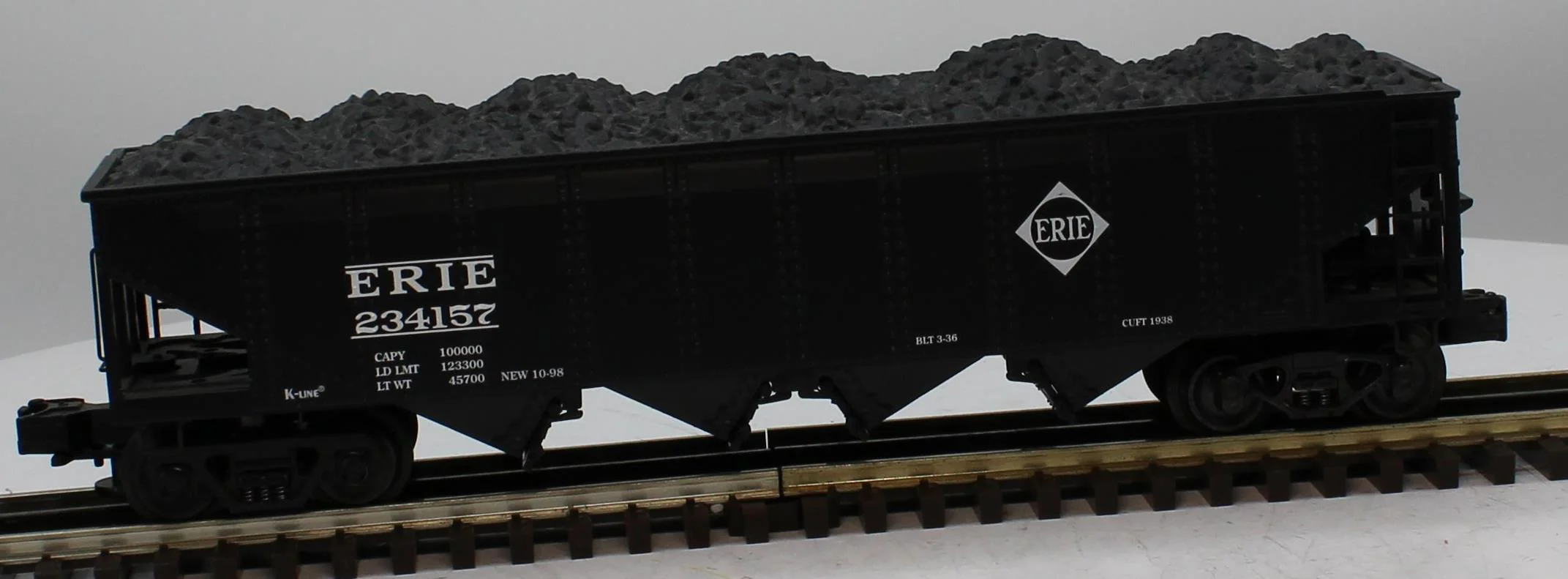 K-Line K623-1511 Erie Die Cast Scale Hopper With coal Load O Scale Used - Image 7