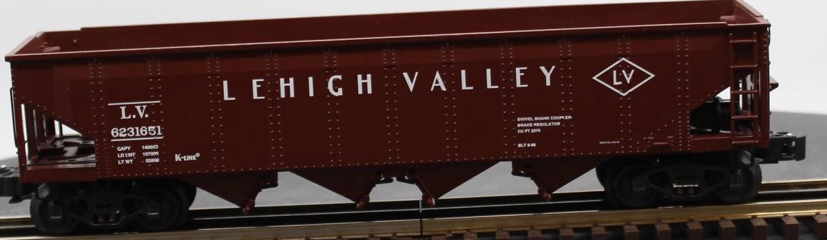 K-Line K623-1651 Lehigh Valley Classic Scale Die-cast hopper car O SCALE Like New - Image 6