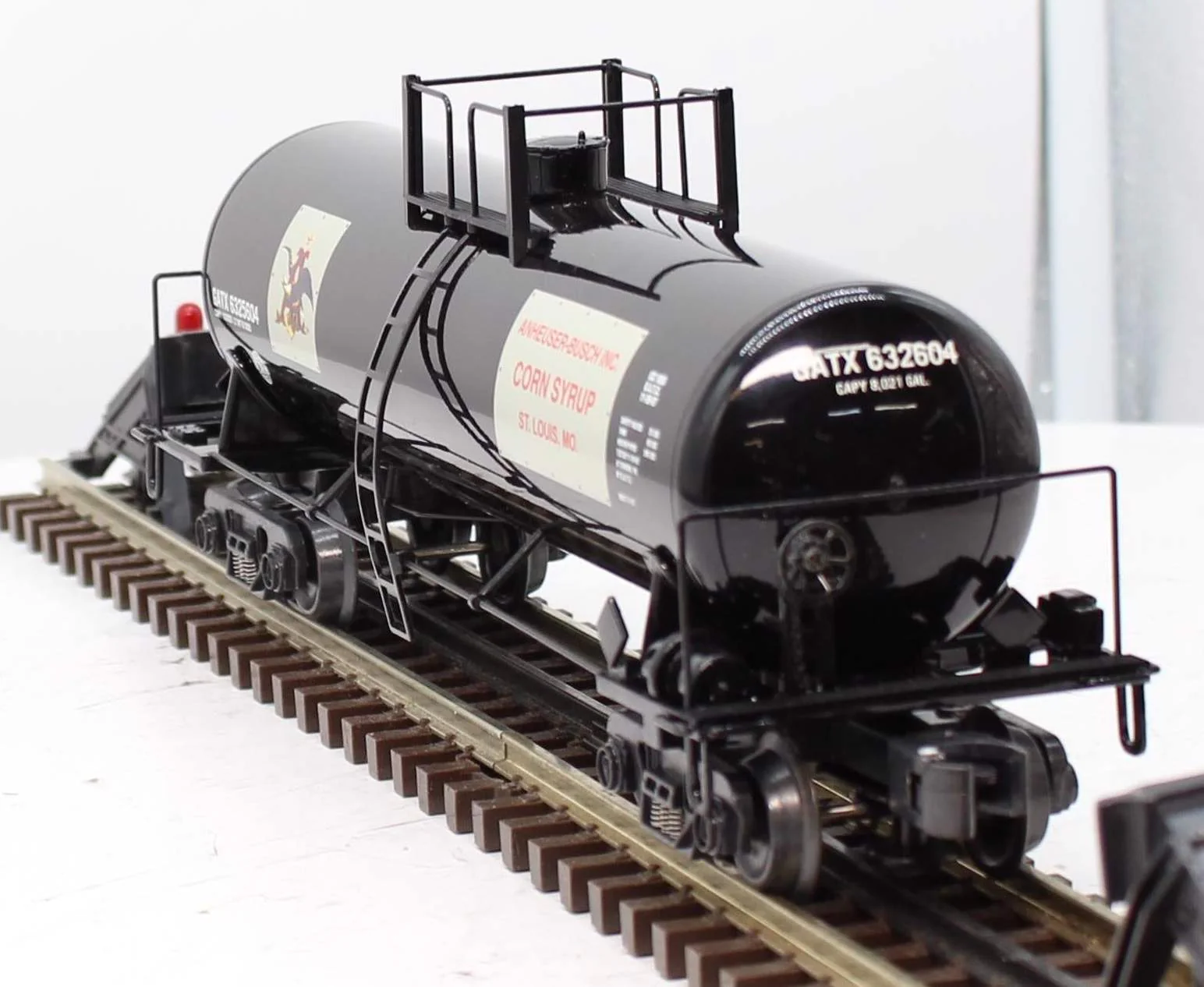 K-Line K6341-5603 ANHEUSER-BUSCH Corn Syrup Aluminum Tank Car O Scale Like New - Image 5