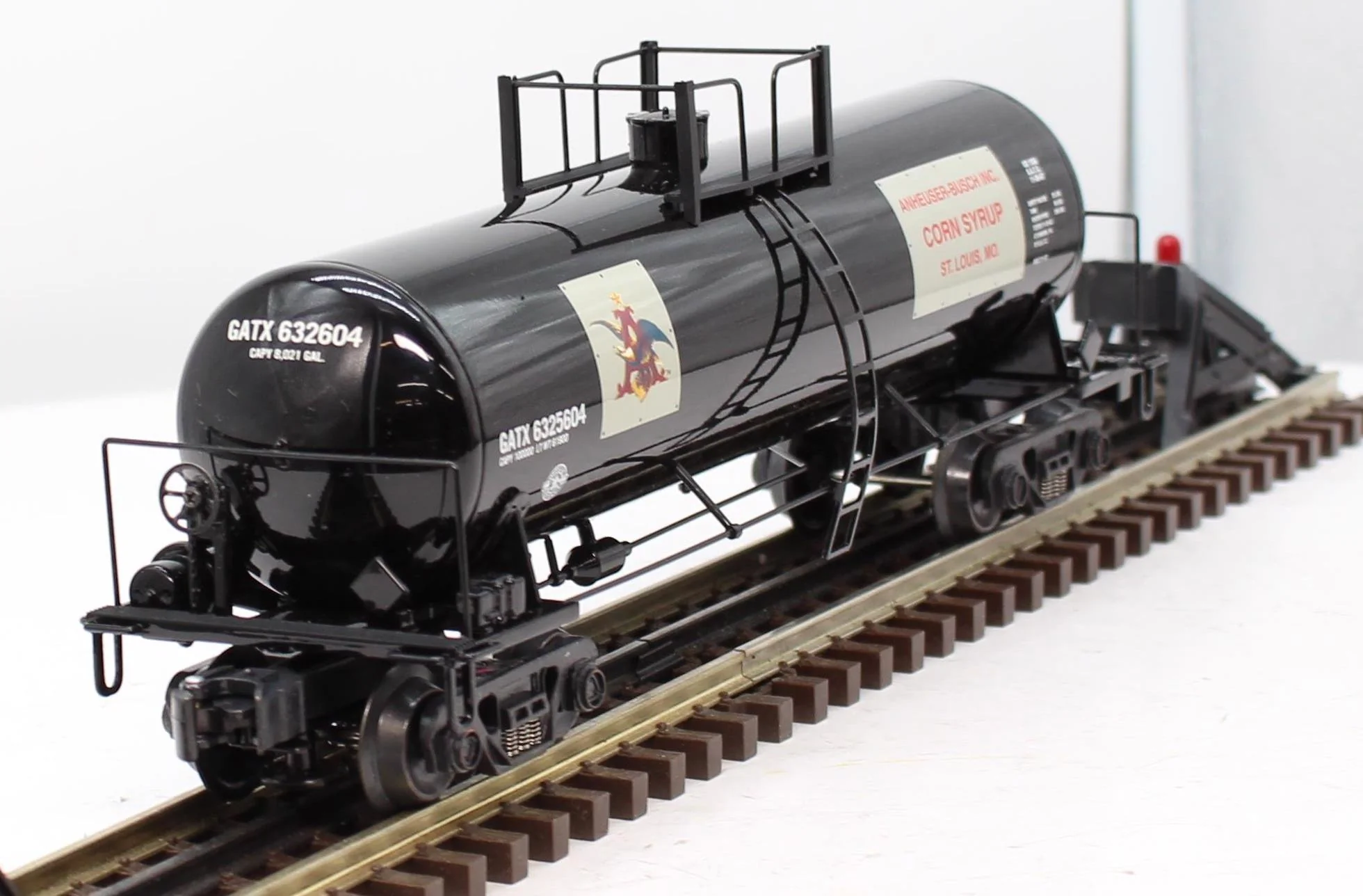 K-Line K6341-5603 ANHEUSER-BUSCH Corn Syrup Aluminum Tank Car O Scale Like New - Image 7