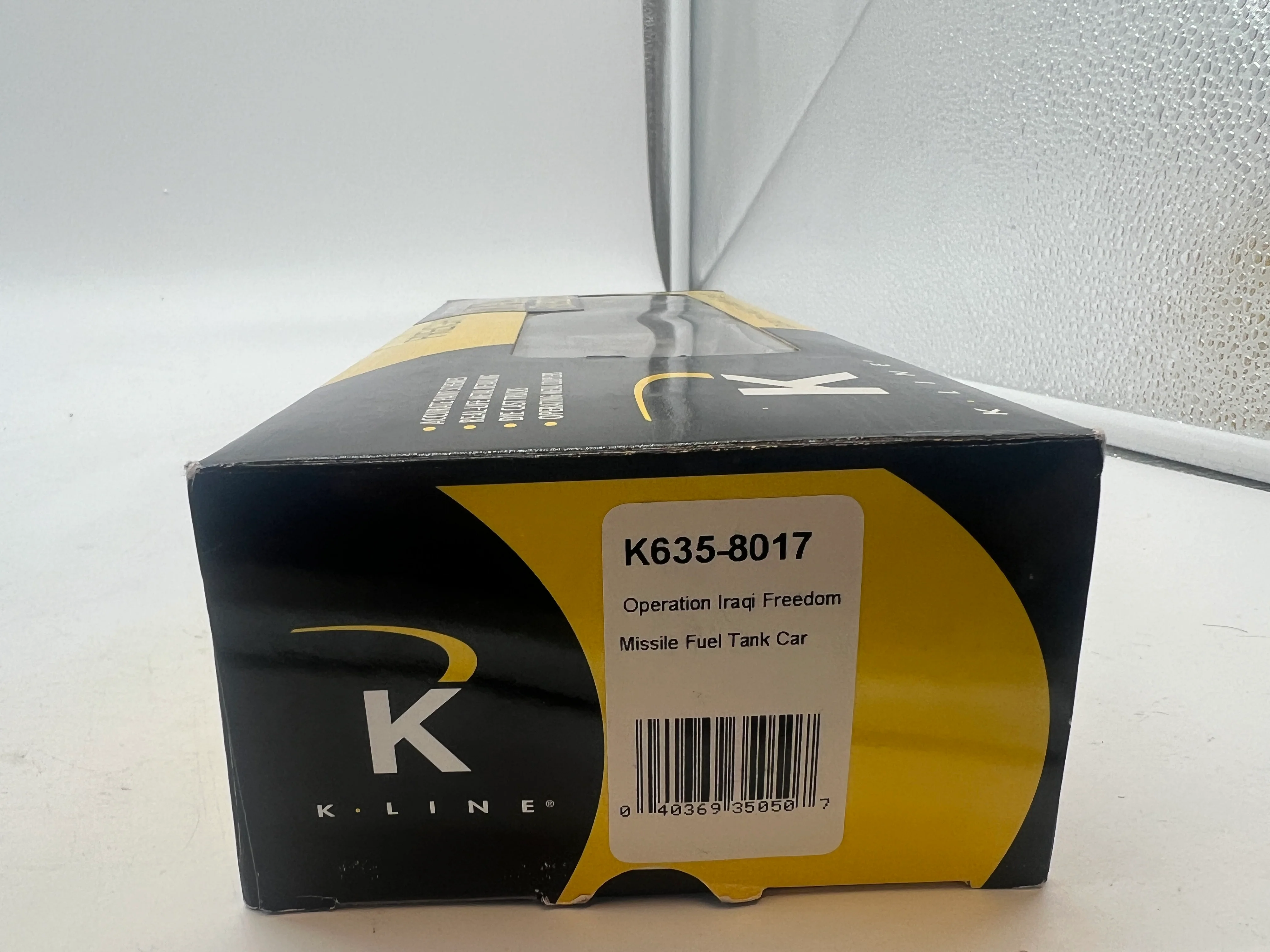K-Line k635-8017 Operation Iraqi Freedom Missile Fuel Tank Car  O SCALE NEW - Image 2