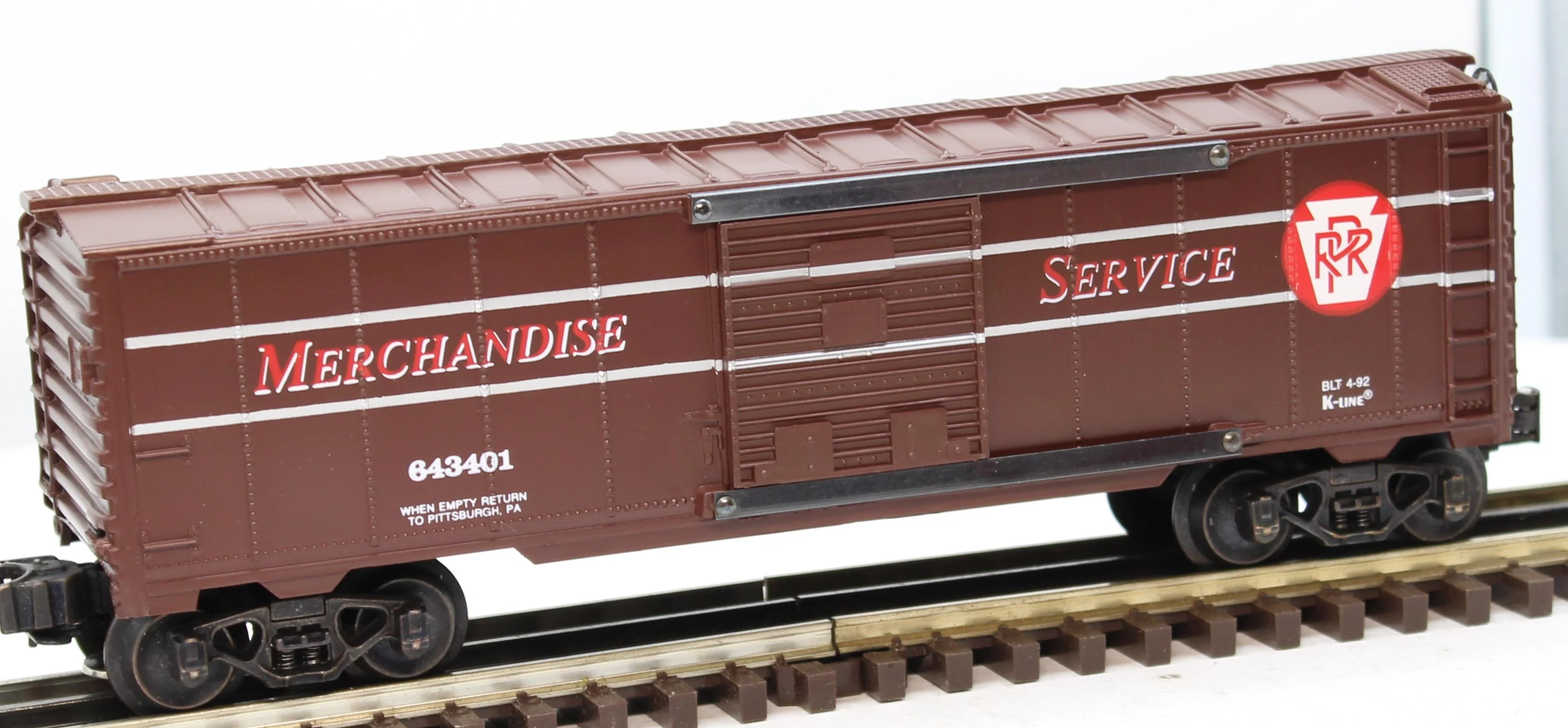 K-Line K643401 PRR Classic Box Car Merchandise Service O Scale Like New - Image 6